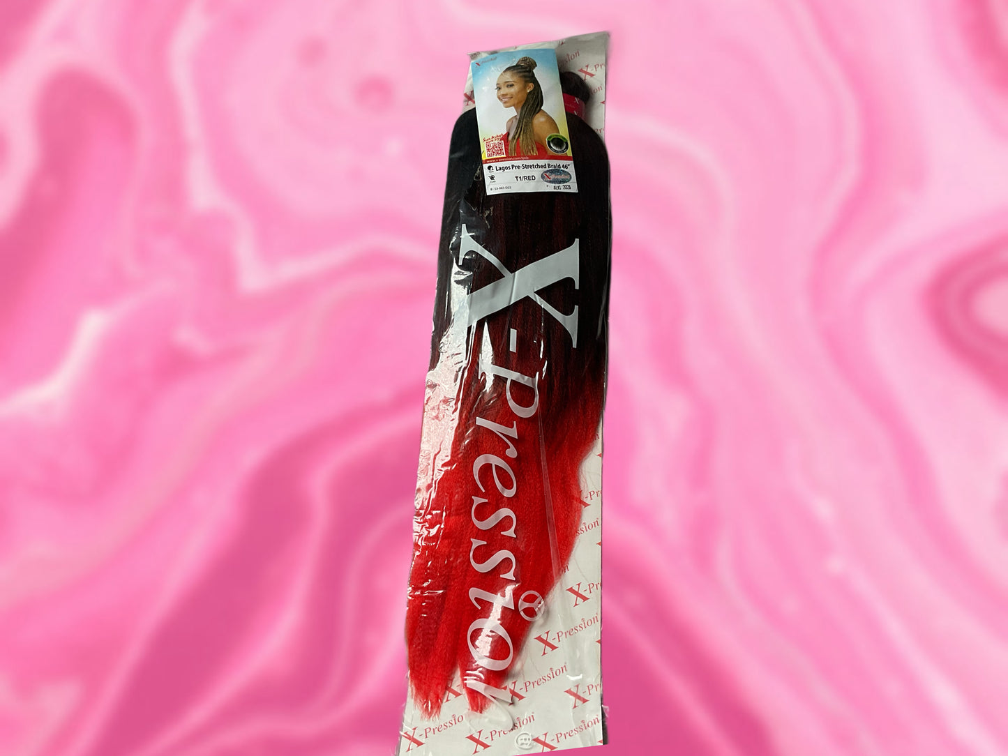 Lagos pre-stretched braids 46” Colour: T1/Red