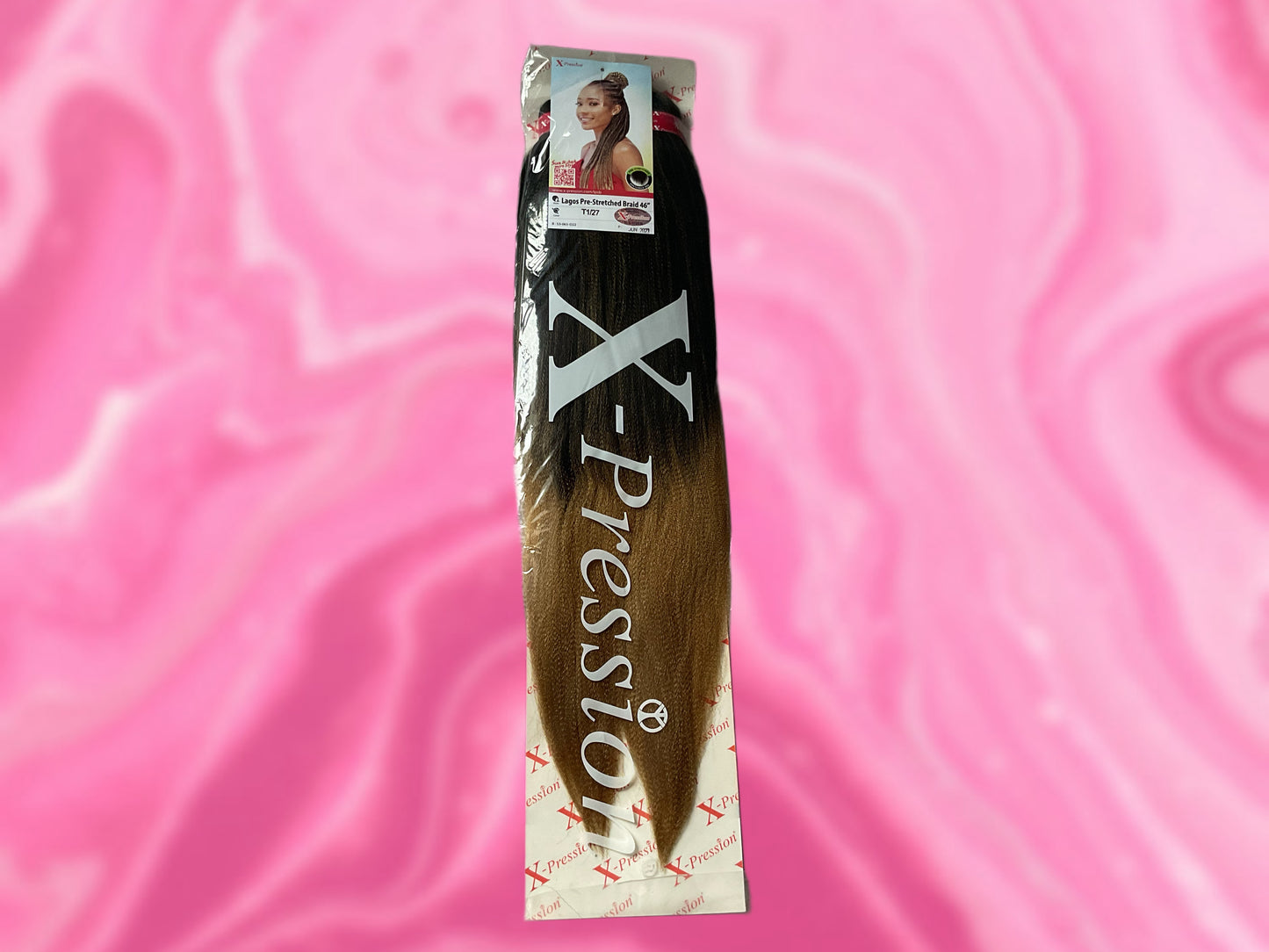 Lagos Pre-stretched braiding Hair 46” colour: T1/27